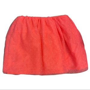 Koala Kids - Sparkly layered skirt, peach/orange bold color, size 5T